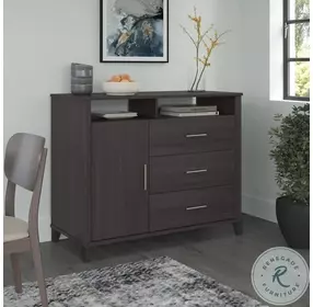 Somerset Storm Gray Storage 3 Drawer TV Stand