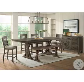 Sullivan Brushed Charcoal 68" Backless Counter Bench