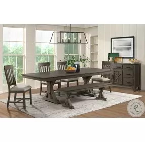 Sullivan Brushed Charcoal Backless Bench