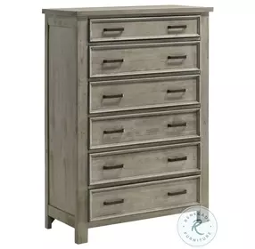 Damen Drift Grey 6 Drawer Chest