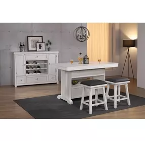 Summer Winds II Gray Upholstered Saddle Backless Counter Height Stool
