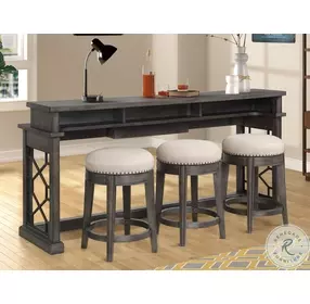 Goldenbeam Smokey Gray Swivel Stool