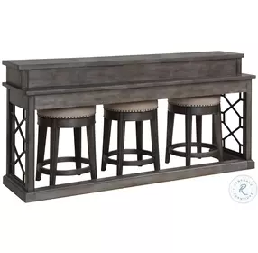 Goldenbeam Smokey Gray Everywhere Console Bar Table Set