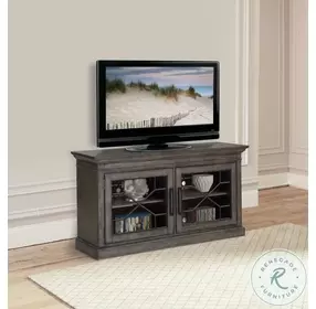Goldenbeam Distressed Smokey Gray 63" TV Console