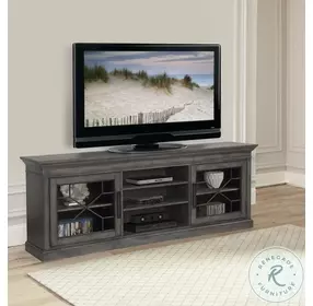 Goldenbeam Distressed Smokey Gray 3 Piece Entertainment Center