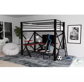 Salzburg Black And Khaki Adjustable Gaming Chair With LED Light