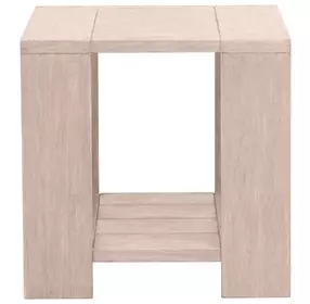 Sur Washed Ever Teak Outdoor Square End Table