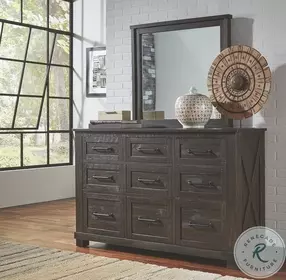 Sun Valley Charcoal 9 Drawer Dresser