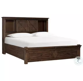 Sun Valley Rustic Timber Bookcase Storage Bedroom Set