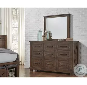 Sun Valley Rustic Timber 9 Drawer Dresser