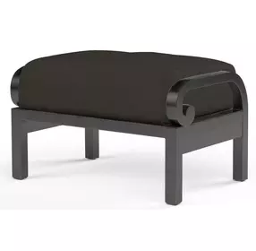 Monterey Spectrum Carbon Upholstered Outdoor Rectangular Ottoman with Self Welt