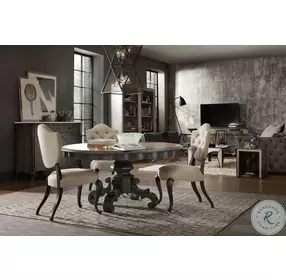 Fusion Painted Charcoal 4 Door Credenza