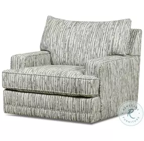 Kennedy Quartz Performance Fabric Upholstered Swivel Accent Chair