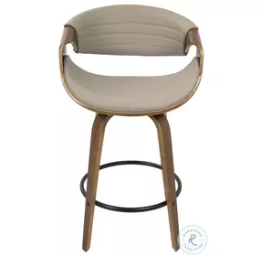 Curvo Pewter Grey Counter Height Stool Set Of 2