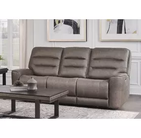 Lawson Sydney Brunette 86" Zero Gravity Triple Power Reclining Sofa with USB Charging