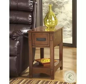 Breegin Brown Drawer End Table