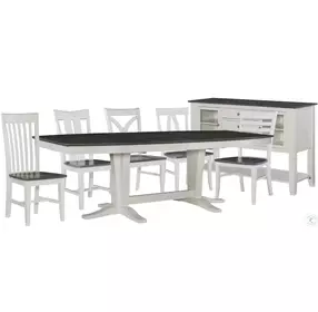 Cosmopolitan White and Gray Salerno Dining Chair Set of 2