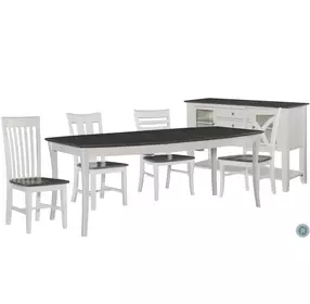 Cosmopolitan White and Gray Salerno Butterfly Extendable Dining Table