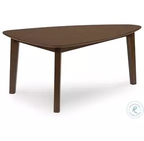 Lyncott Brown Triangular Occasional Table Set
