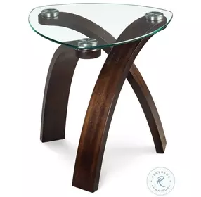 Elegance Hazelnut Oval End Table