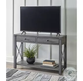 Freedan Grayish Brown Console Table