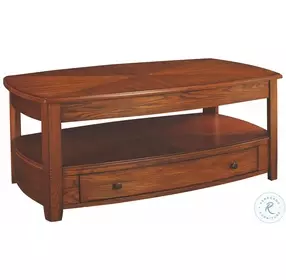 Primo Warm Medium Brown Rectangular Lift-Top Occasional Table Set