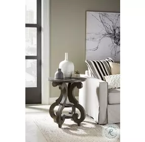 Seph Peppercorn Round Accent End Table