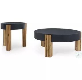 Breenmore Black And Natural Occasional Table Set