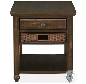 Cottage Lane Coffee Wood Rectangular End Table