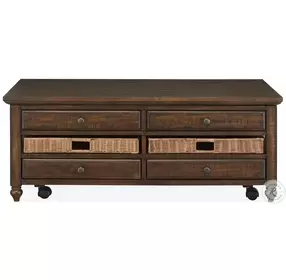 Cottage Lane Coffee Wood Rectangular Lift-Top Cocktail Table