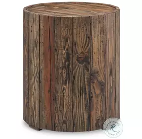 Dakota Rustic Pine Round End Table