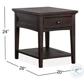 Ashbury Falls Graphite Rectangle End Table