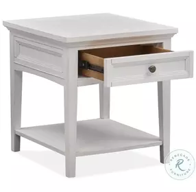 Heron Cove Chalk White Rectangle End Table