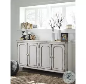 Mirimyn Antique White Door Accent Cabinet