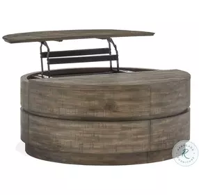 Bradford Tobacco Lift Top Round Cocktail Table