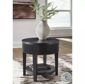 Marstream Black Round End Table