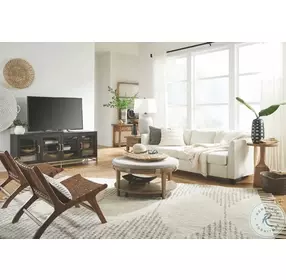 Westwood Belgian Wheat Round Pedestal Accent End Table