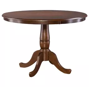 Dining Essentials Espresso 30" Round Pedestal Dining Room Set