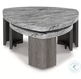 Surmour Gray and Brown Stacked Occasional Table Set