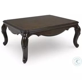 Maylee Dark Brown Rectangular Occasional Table Set
