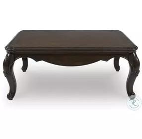 Maylee Dark Brown Rectangular Coffee Table
