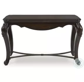Maylee Dark Brown Rectangular Sofa Table