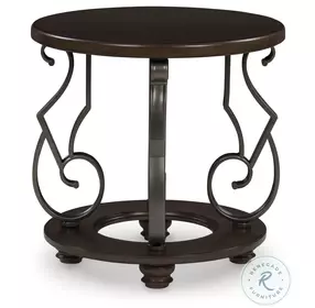 Frallyn Dark Brown End Table