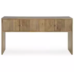 Ella Grove Rich Brown Rectangular Console Table