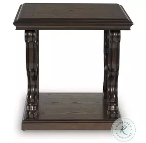Maylee Dark Brown End Table