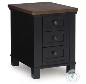 Wildenauer Brown And Black Chairside End Table