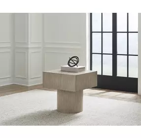 Jorielyn Light Grayish Brown Square End Table