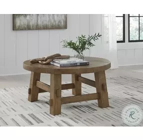 Mackifeld Warm Brown Round Cocktail Table