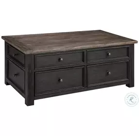 Tyler Creek Brown and Black Lift Top Occasional Table Set