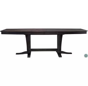 Cosmopolitan Coal and Black Milano Double Pedestal Extendable Dining Room Set